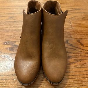 Brown booties that are in pretty good condition and comfortable